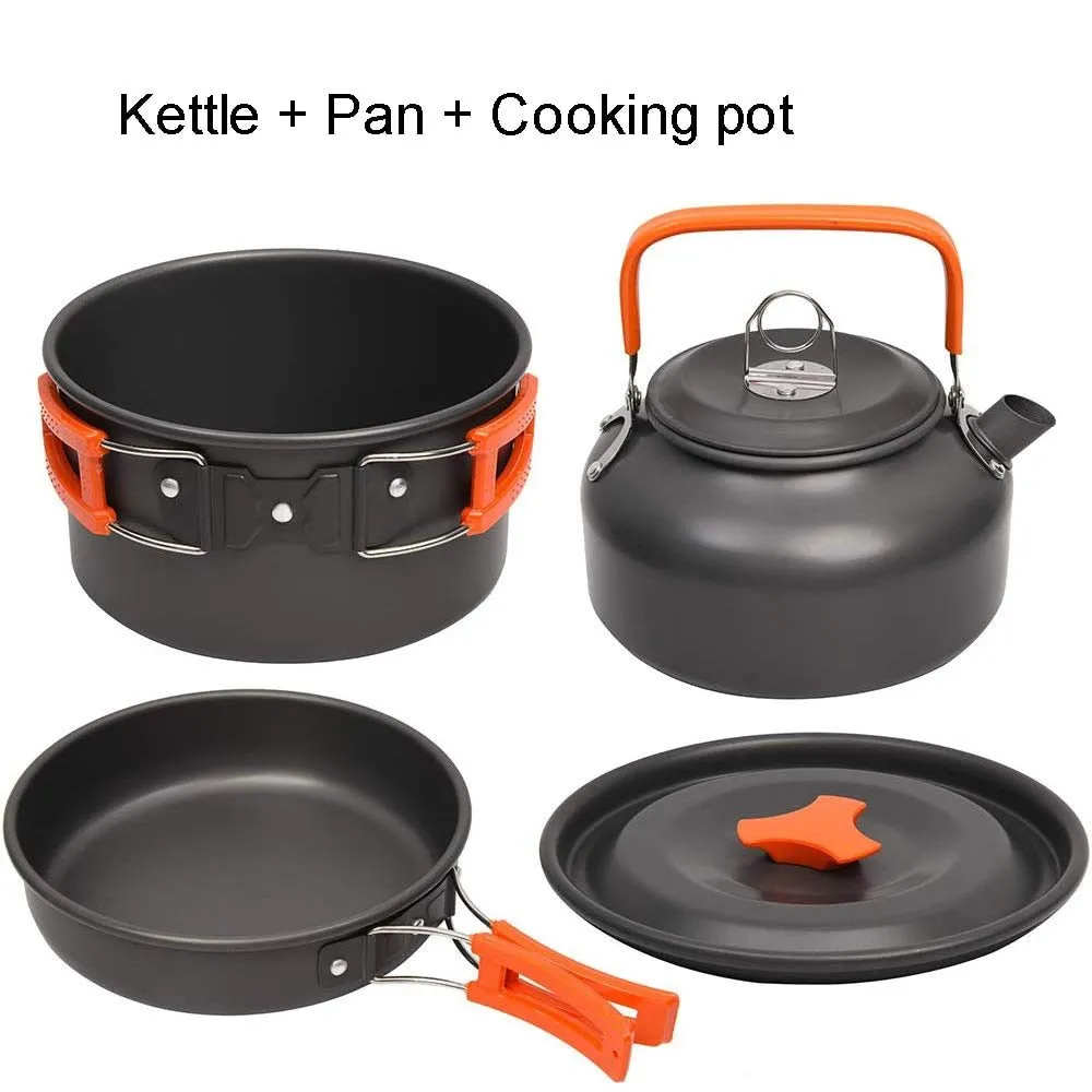 Ensemble kit de cuisine popote camping en aluminium LISM - Outdoor kit