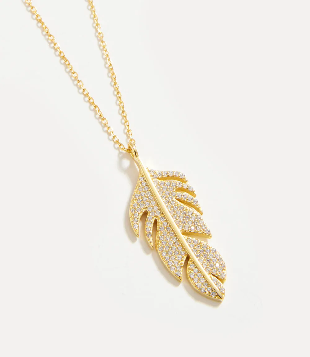 Feather Pendant Necklace