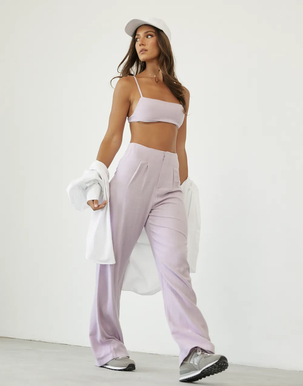 Finley Linen Pants (Lilac)