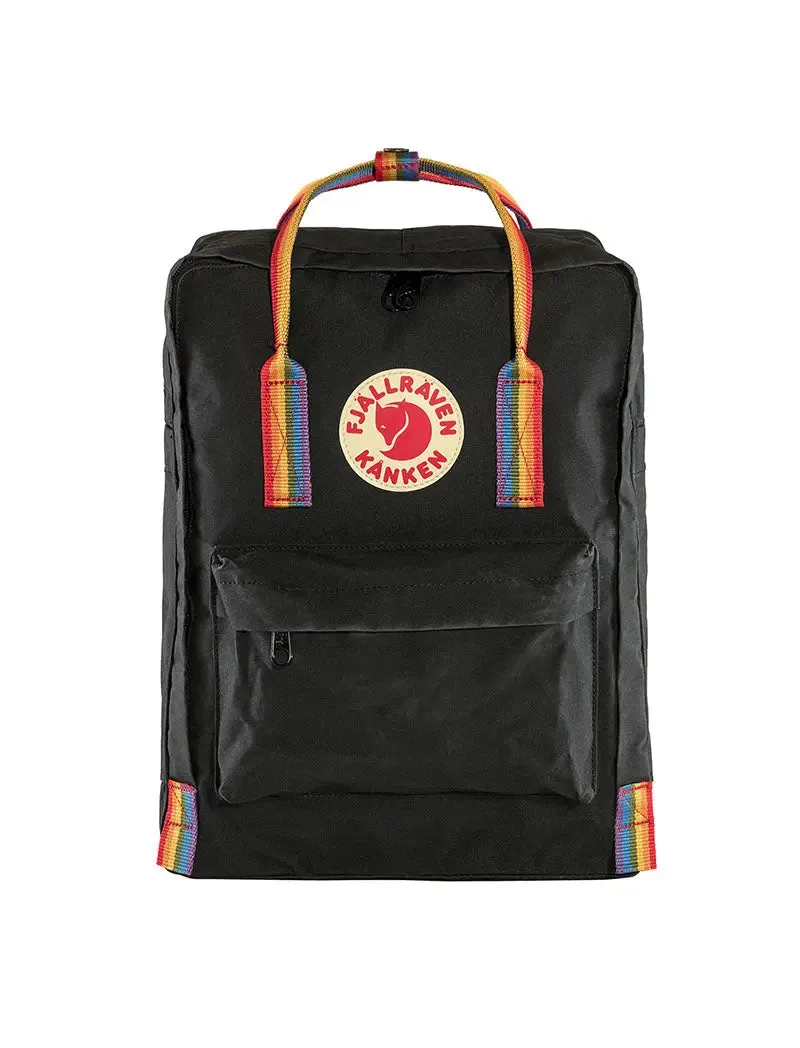 Fjallraven Kanken Classic Backpack Black Rainbow Pattern