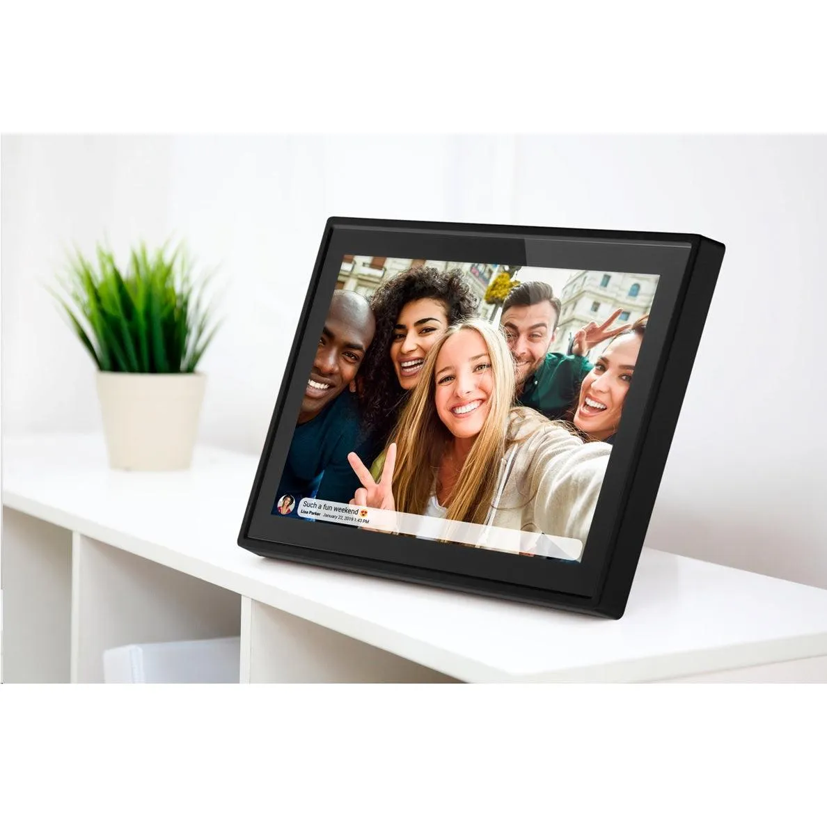 Frameo 10.1 Smart WiFi Digital Photo Video Frame Black