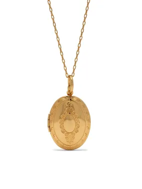 Gold Edwardian Necklace Pendant Locket