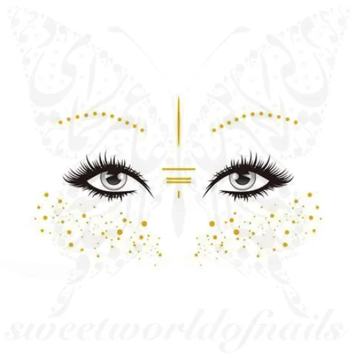 Gold Freckles Temporary Face Tattoos