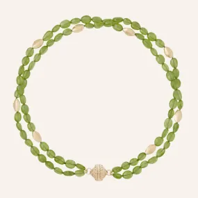 Gold Rush Peridot Double Strand Necklace