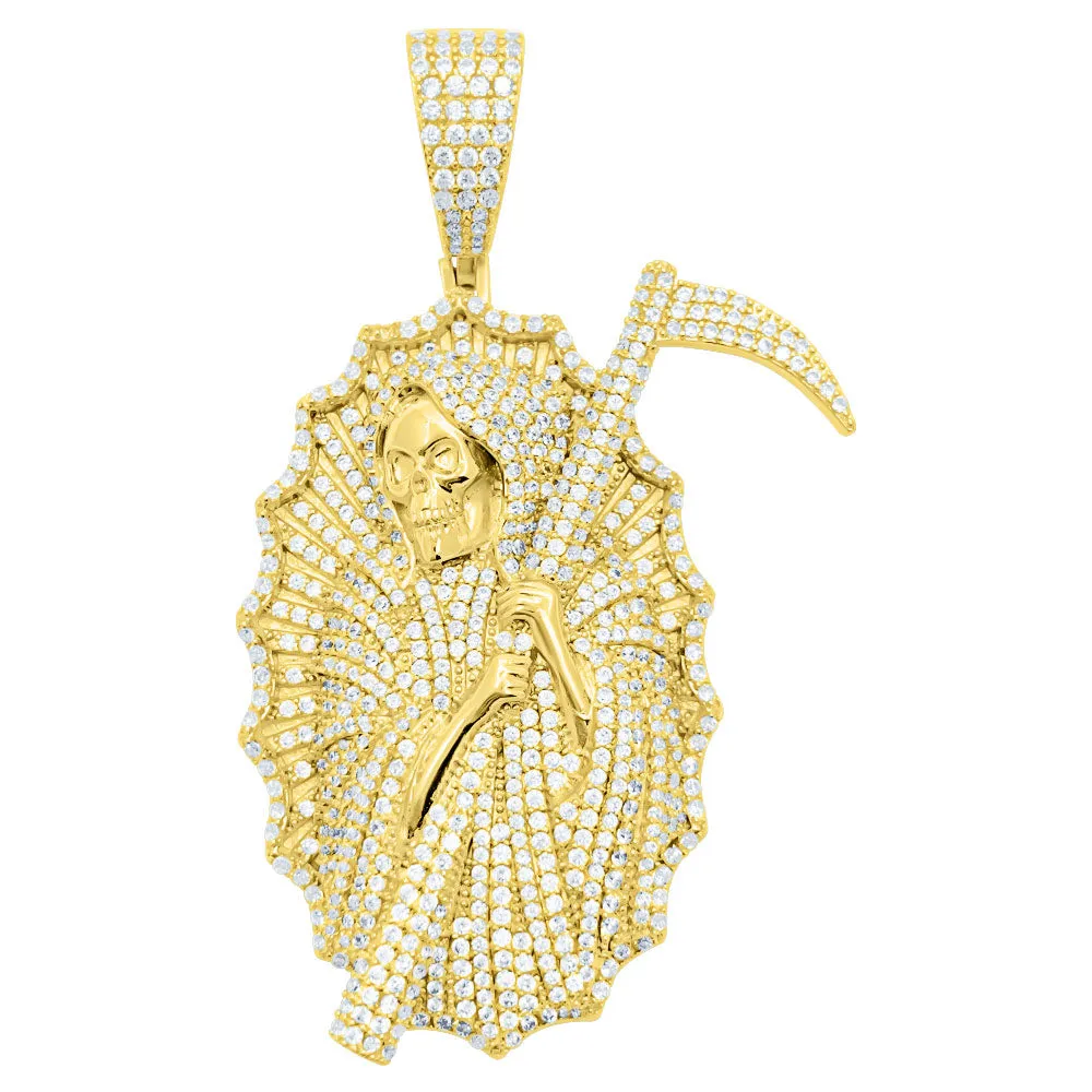 Grim Reaper VVS CZ Hip Hop Iced Out Pendant