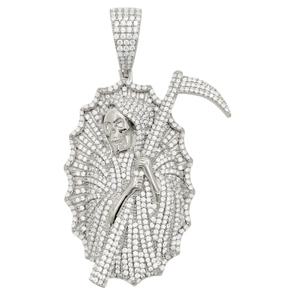 Grim Reaper VVS CZ Hip Hop Iced Out Pendant