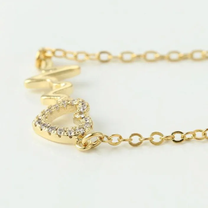 Heartbeat Necklace in Gold