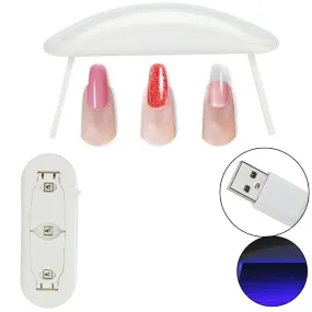 Home Use 6W White UV 3 LED Lamp Portable Micro USB Nail Dryer