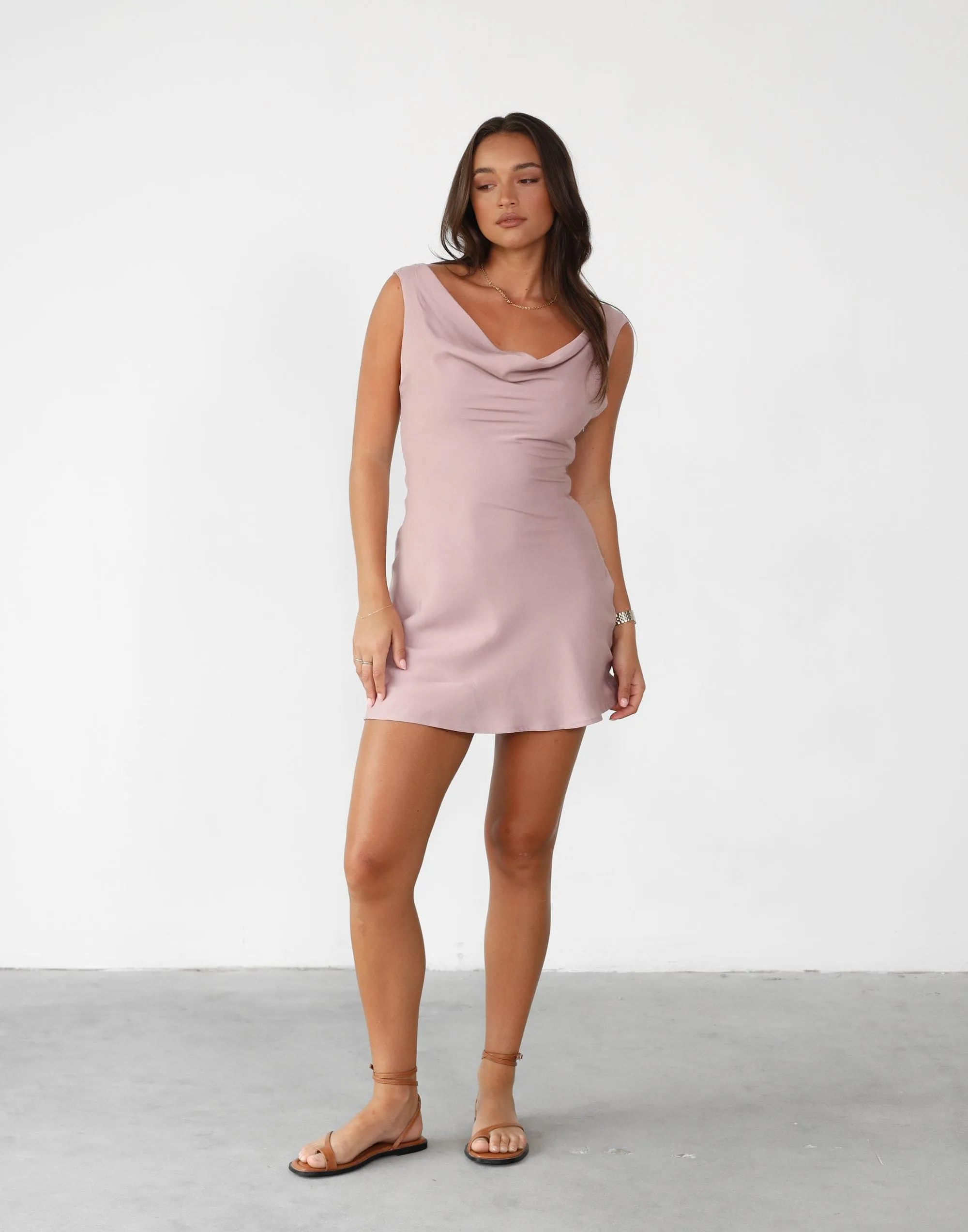 Imogen Mini Dress (Mauve)