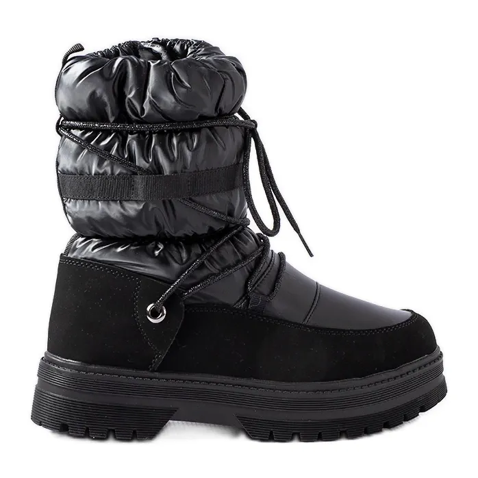 Inna Black classic girls' snow boots Arzeno