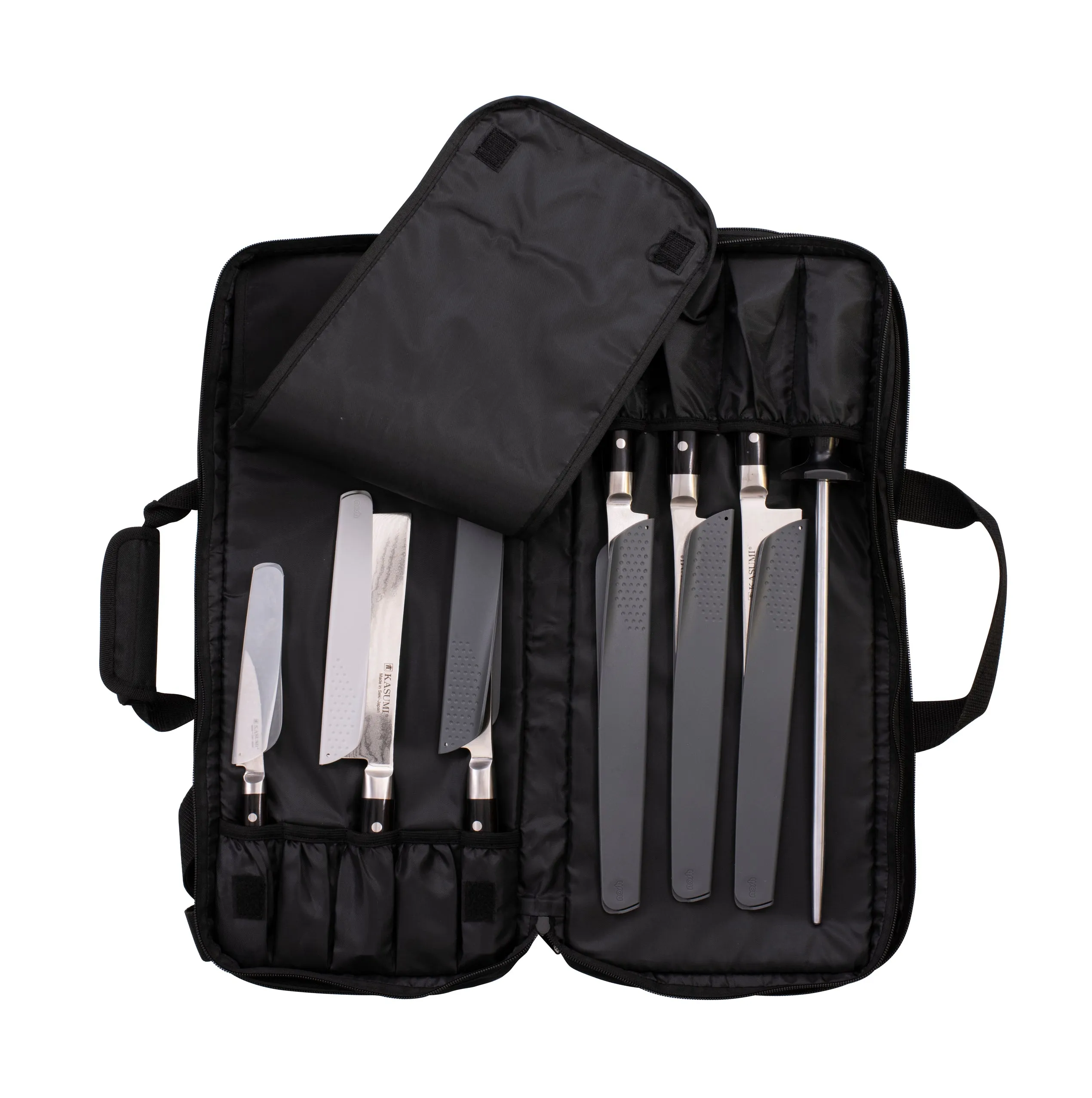 Kasumi Knife Roll 18 Pocket Black