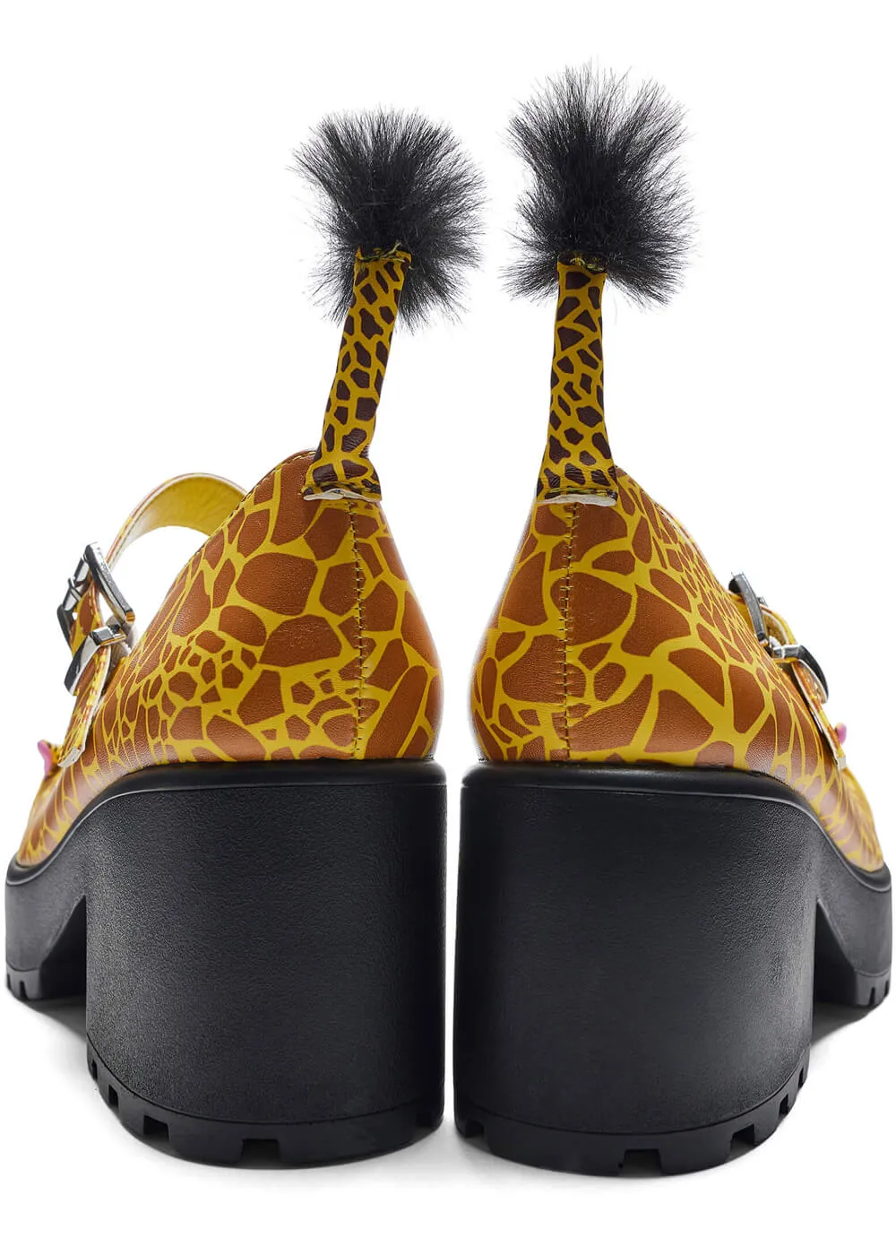 Koi Footwear Tira Grazing Giraffe Mary Janes Pumps Yellow