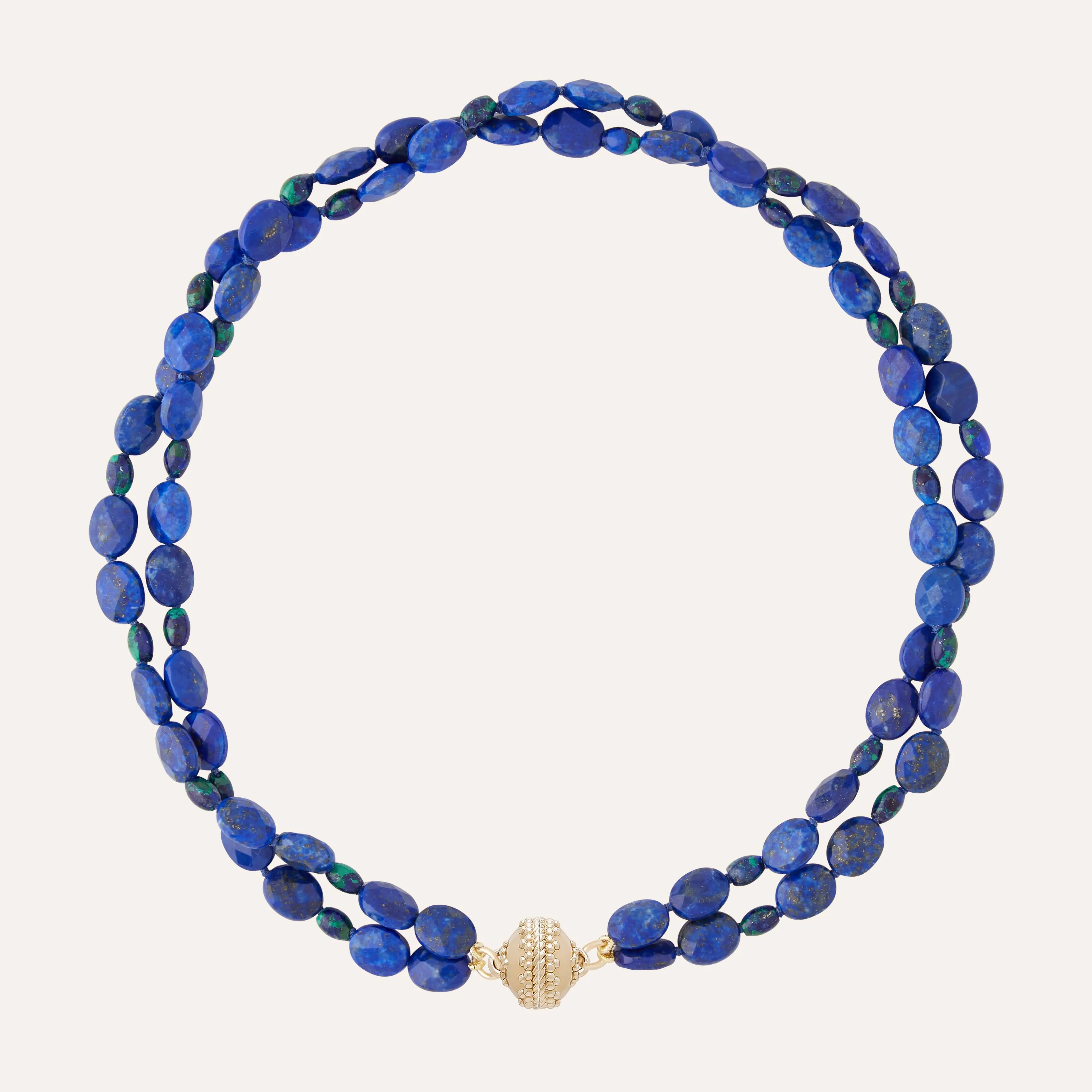 Lapis & Azurite Double Strand Necklace