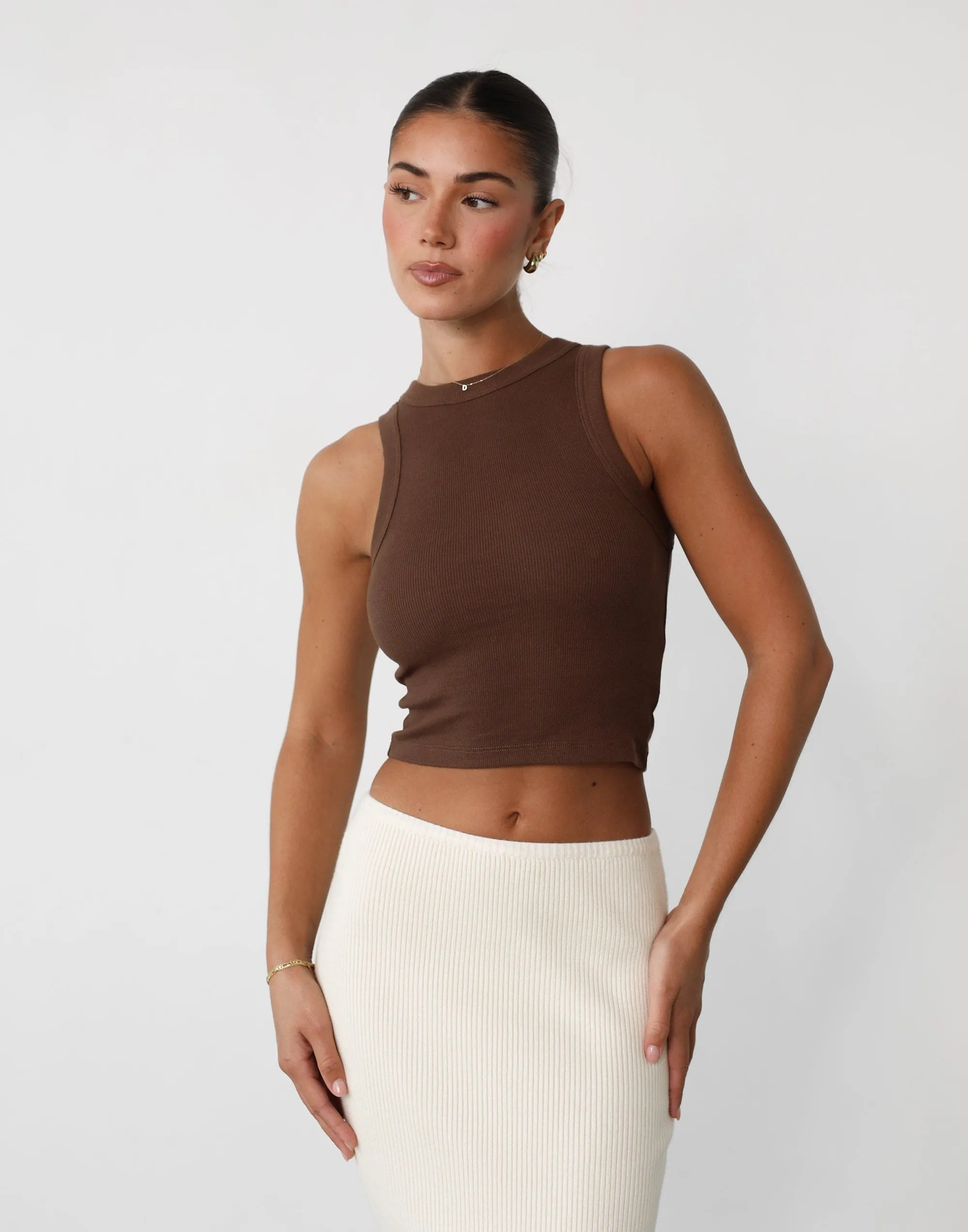 Lia Tank Top (Chocolate)