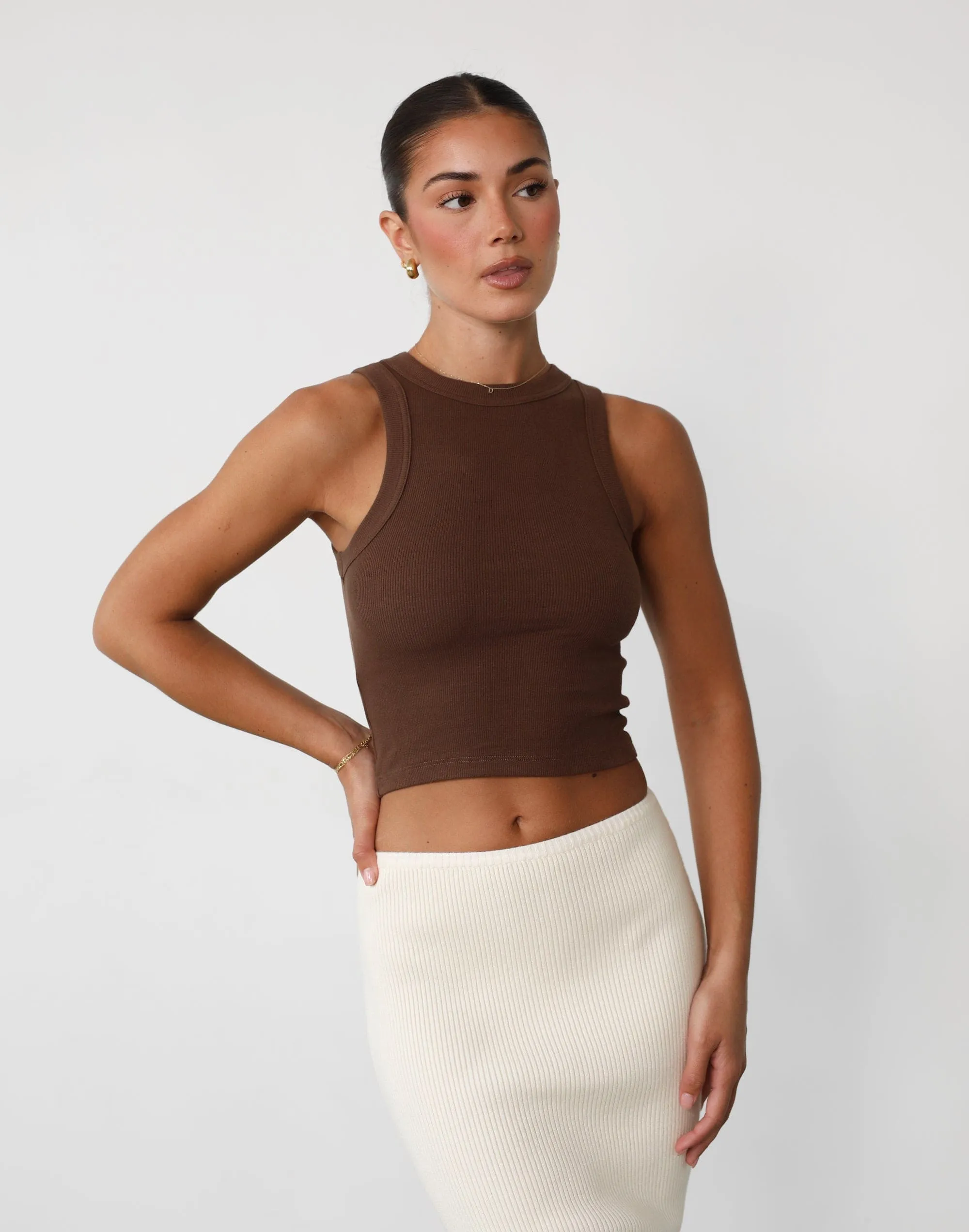 Lia Tank Top (Chocolate)