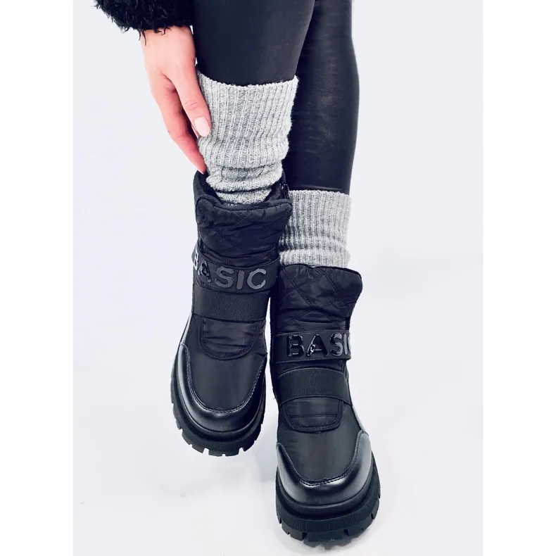 Little Black women's snow boots