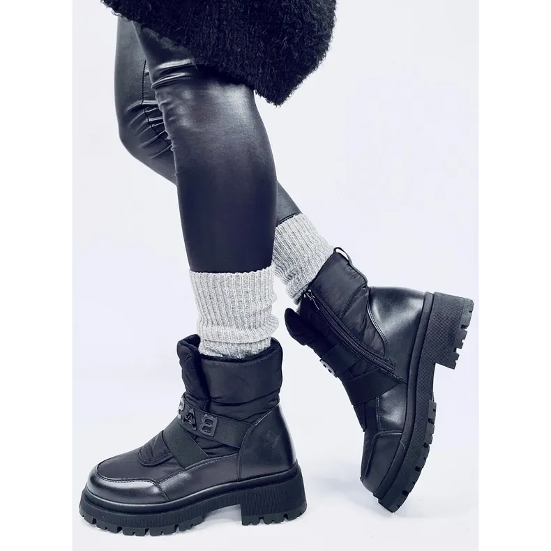 Little Black women's snow boots