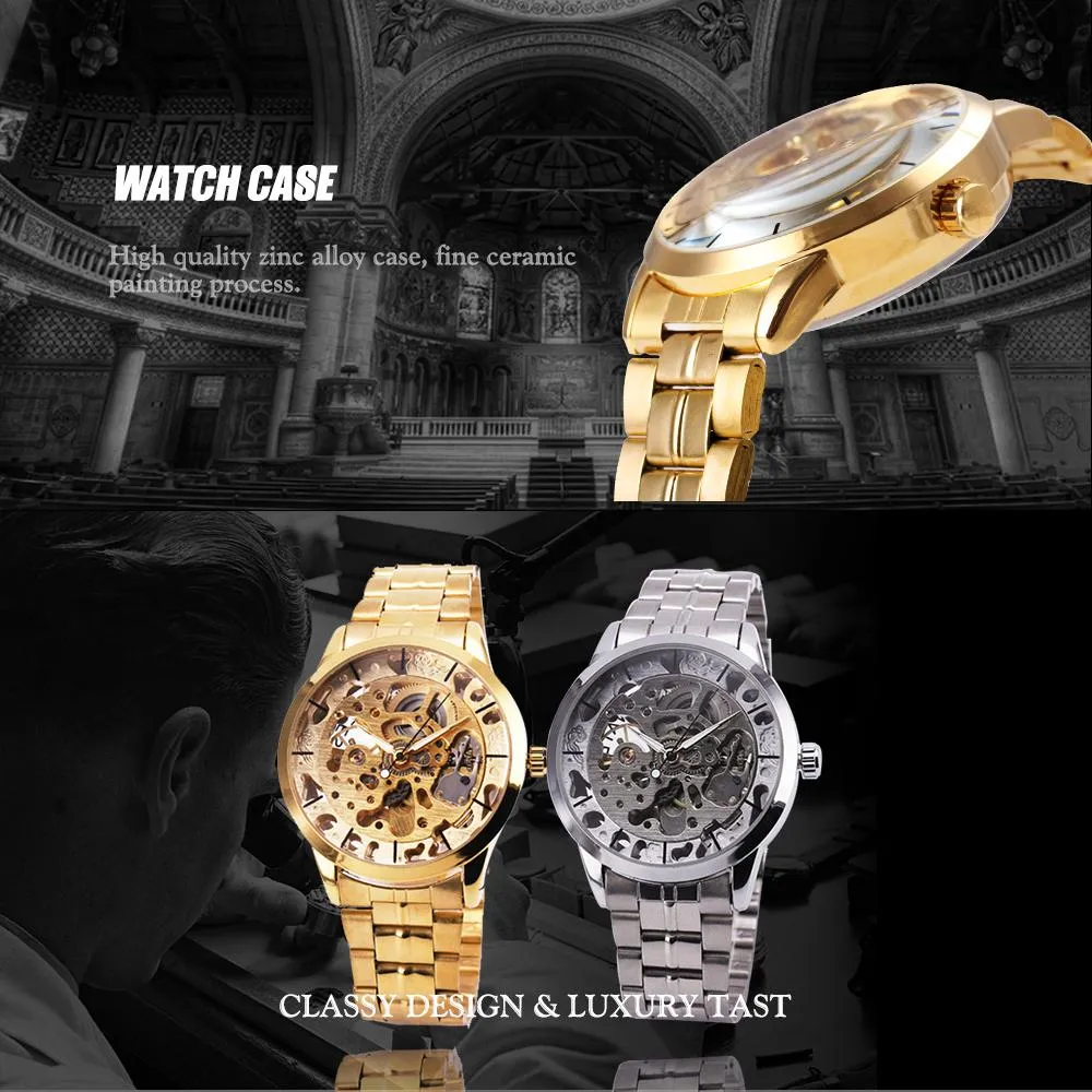 Luxury Skeleton Retro Men's Automatic Mechanical Wristwatches