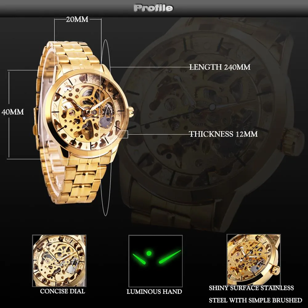 Luxury Skeleton Retro Men's Automatic Mechanical Wristwatches