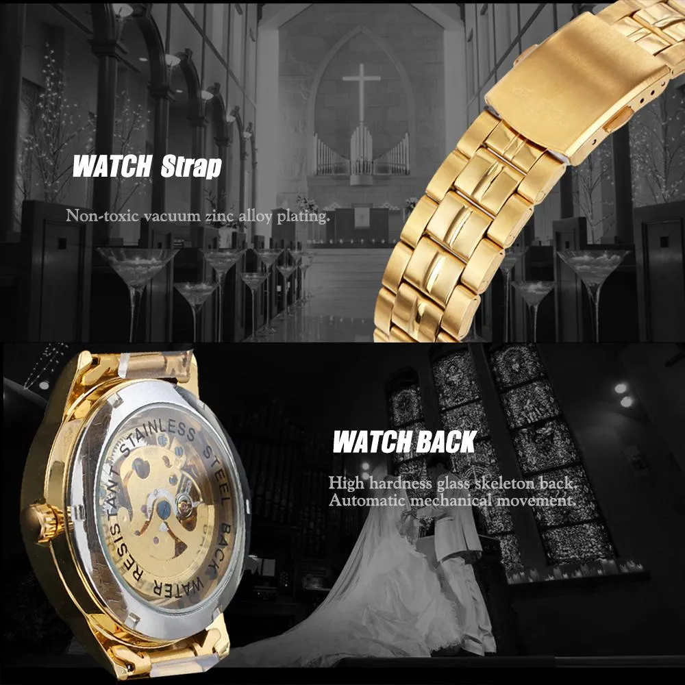 Luxury Skeleton Retro Men's Automatic Mechanical Wristwatches