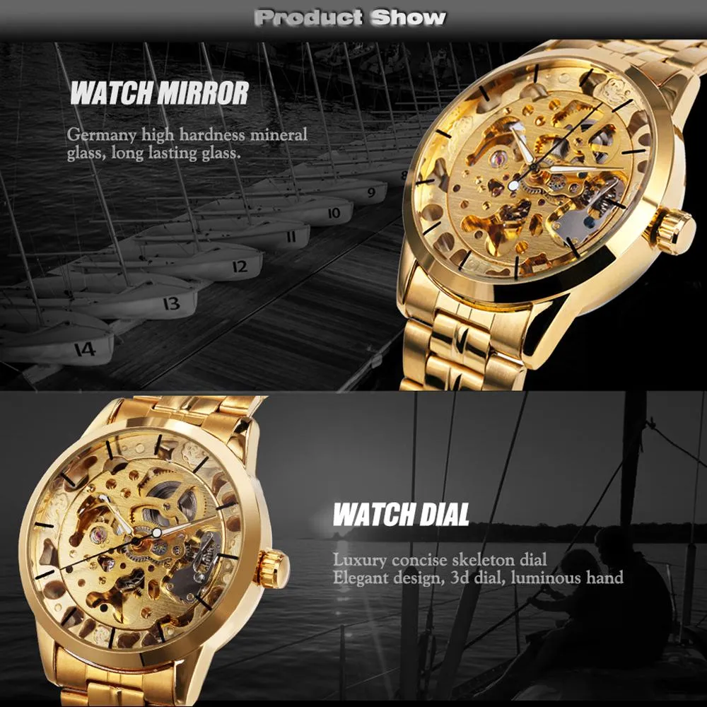 Luxury Skeleton Retro Men's Automatic Mechanical Wristwatches