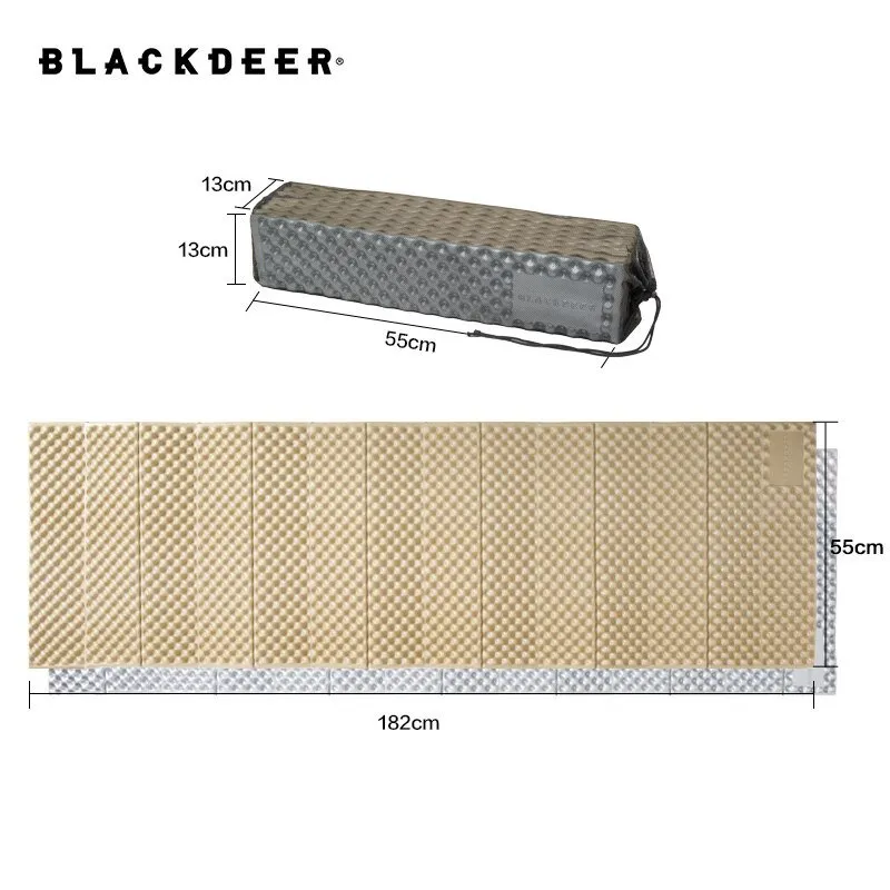 Matelas de couchage pliable et ultraléger en mousse XPE aluminium 460g BLACKDEER - Camping mat