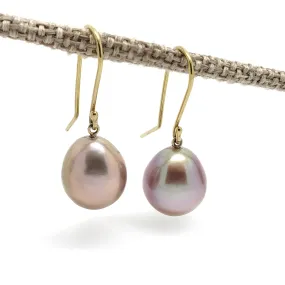 Mauve Freshwater Pearl Earrings