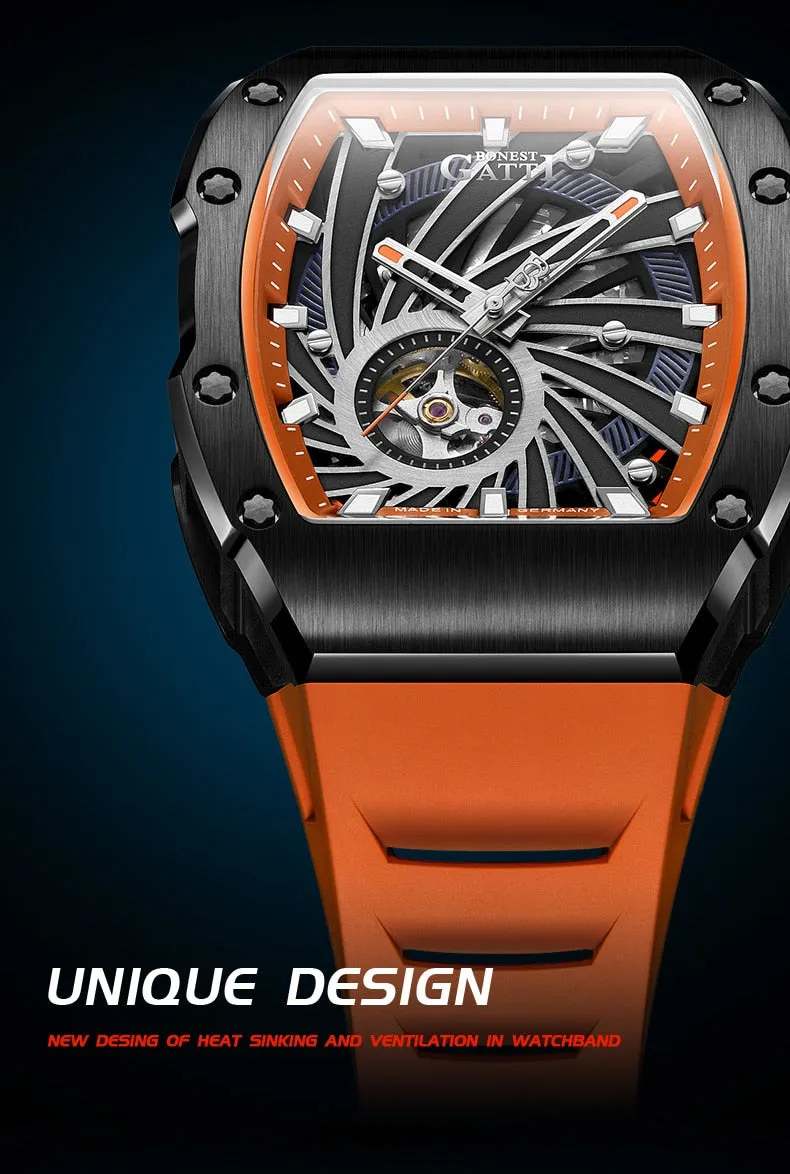 Men's Casual Luminous Stainless Steel Waterproof Automatic Mechanical Watch