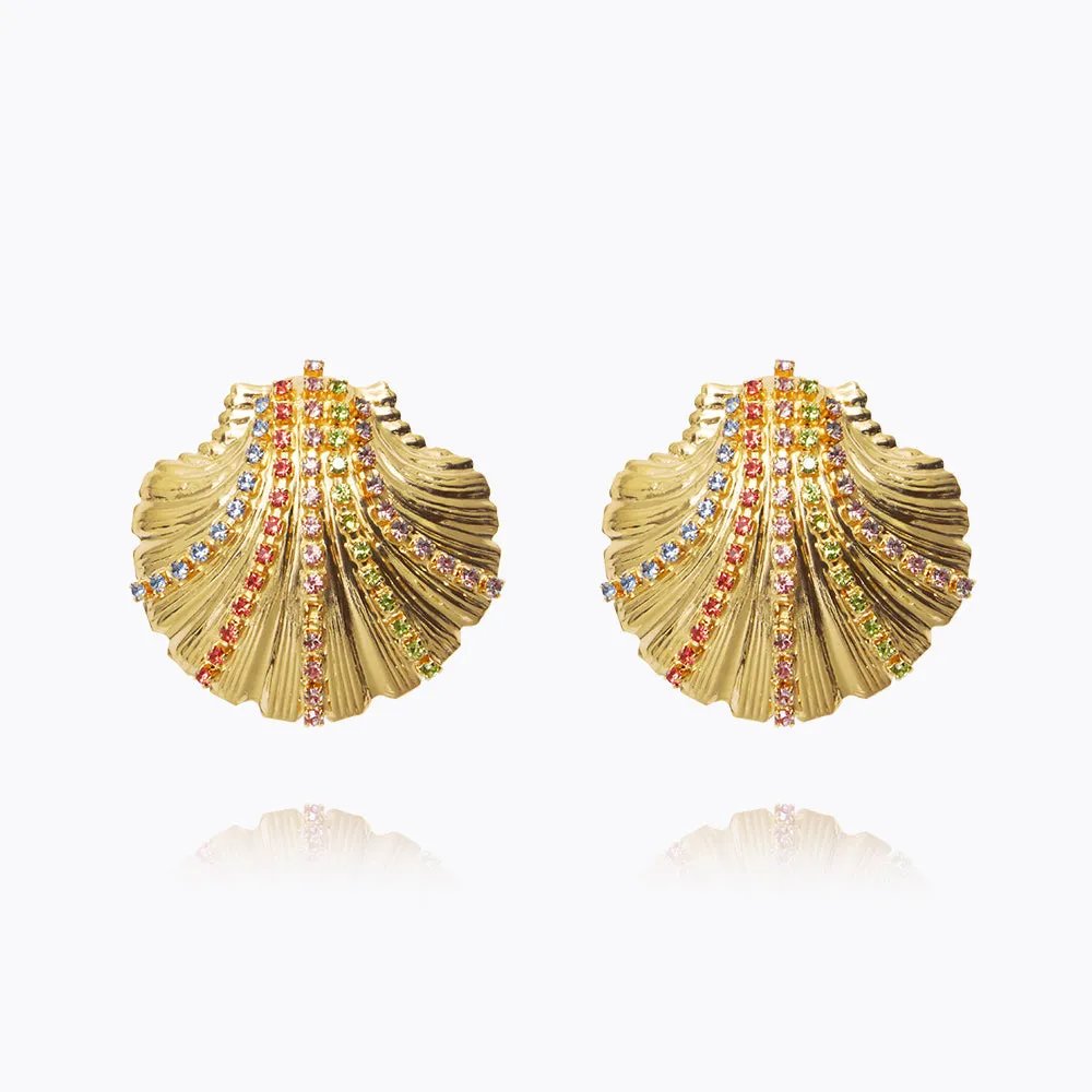 Mirella Shell Earrings / Rainbow Combo