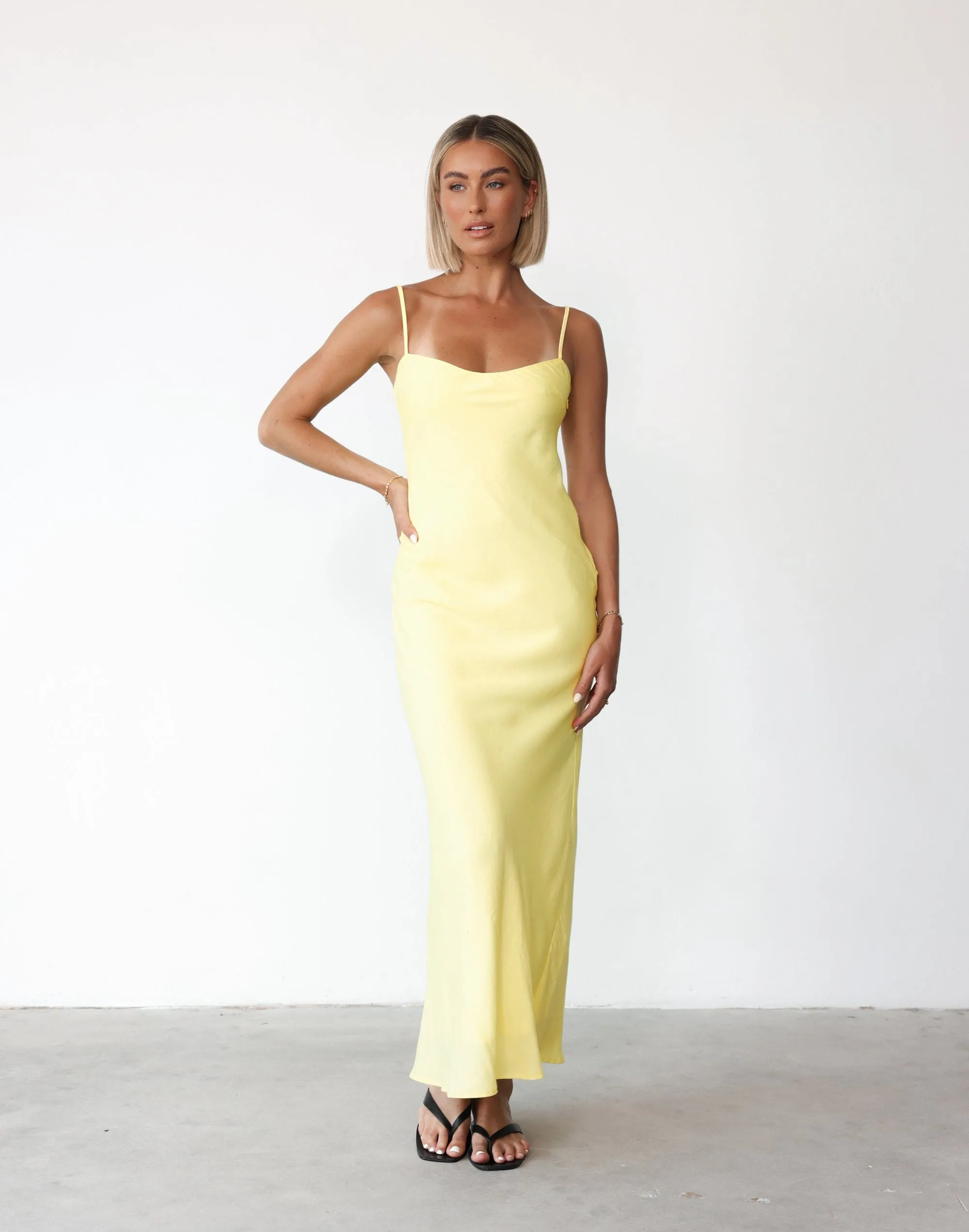 Mya Maxi Dress (Lemon)