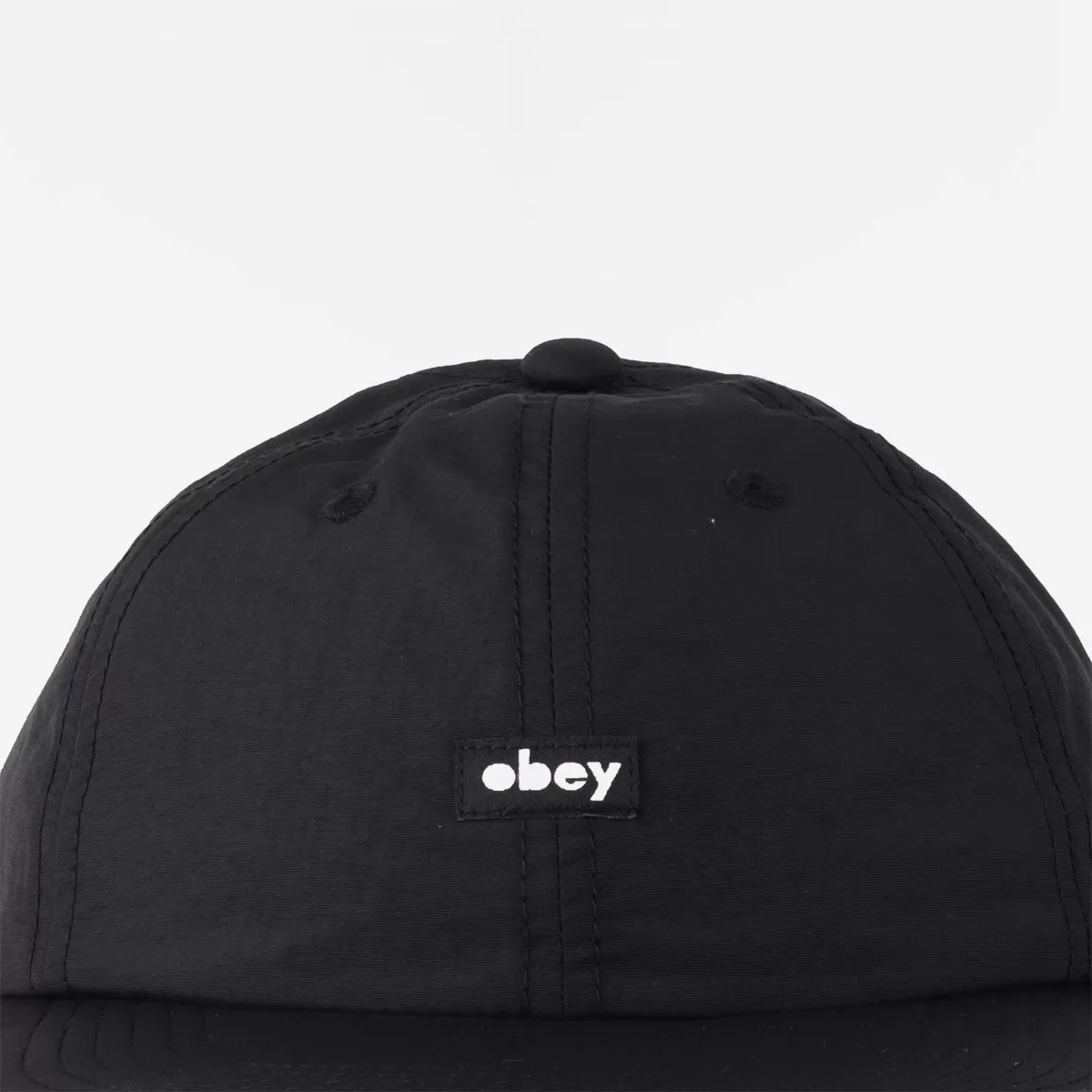 OBEY Lowercase Nylon 6 Panel Strapback Cap