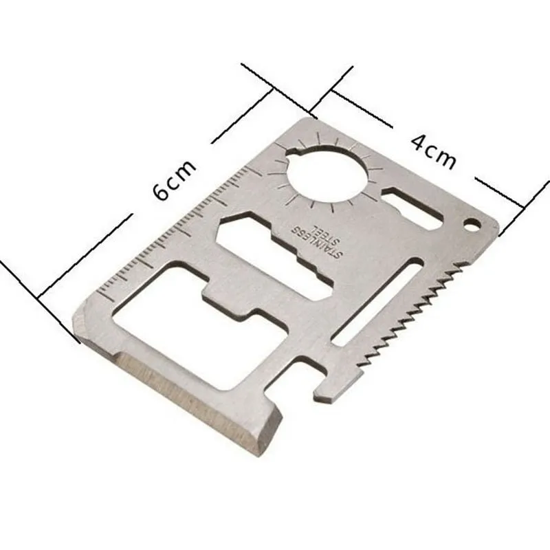 Outil multifonctionnel EDC pour l'urgence et la survie au format carte de crédit 30g Ahemtb - Sos Help