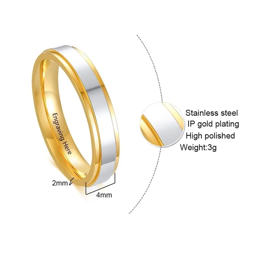 Personalized Couple Rings with Customized Engraving