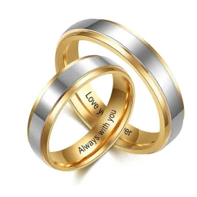 Personalized Couple Rings with Customized Engraving