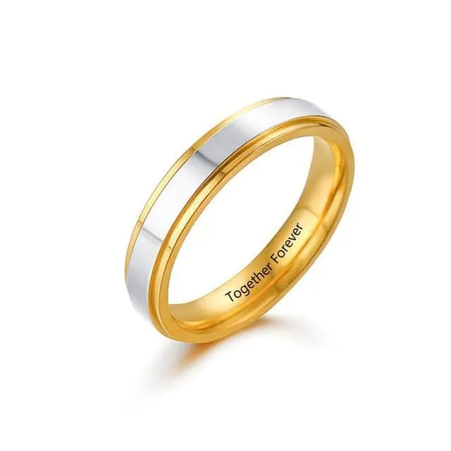 Personalized Couple Rings with Customized Engraving