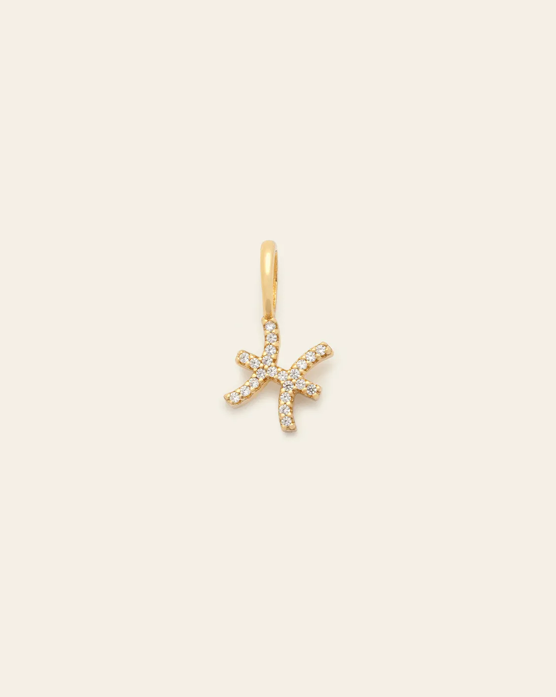 Pisces Zodiac Pendant - Gold Vermeil