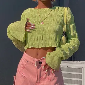 Pleated Aesthetic Crop Top