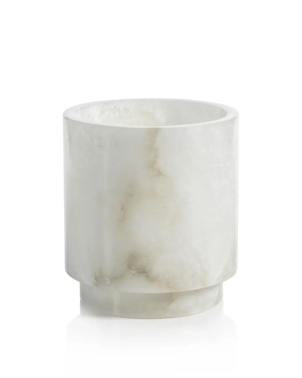 Polished Alabaster Stone Ice Bucket