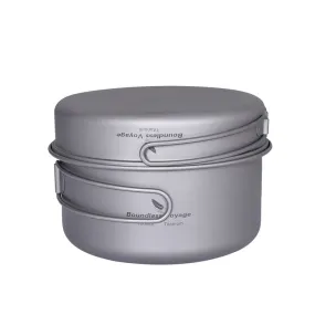 Popote camping / ensemble de casseroles avec poignées pliantes 180g Boundless Voyage - Ti15114A