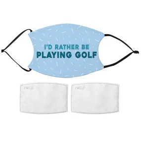 Printed Face Mask - Golf Fan Design