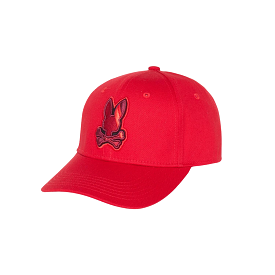 Psycho Bunny Apple Valley Baseball Cap (Red)