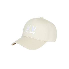 Psycho Bunny Kingwood Embroidered Baseball Cap (Natural Linen)