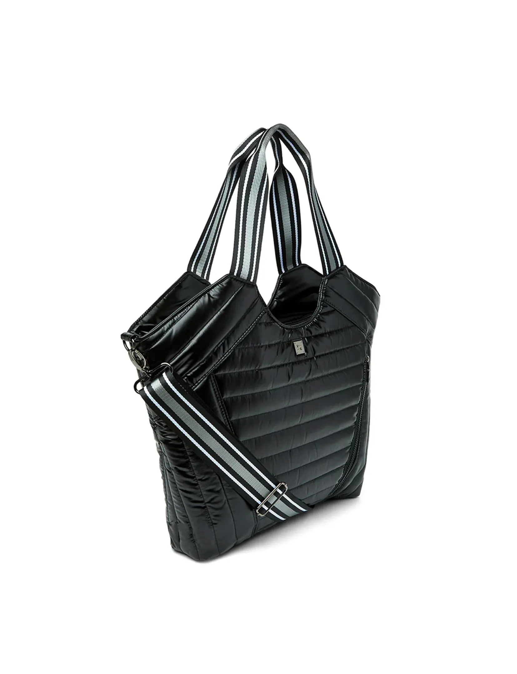 Puzzle Tote, Shiny Black