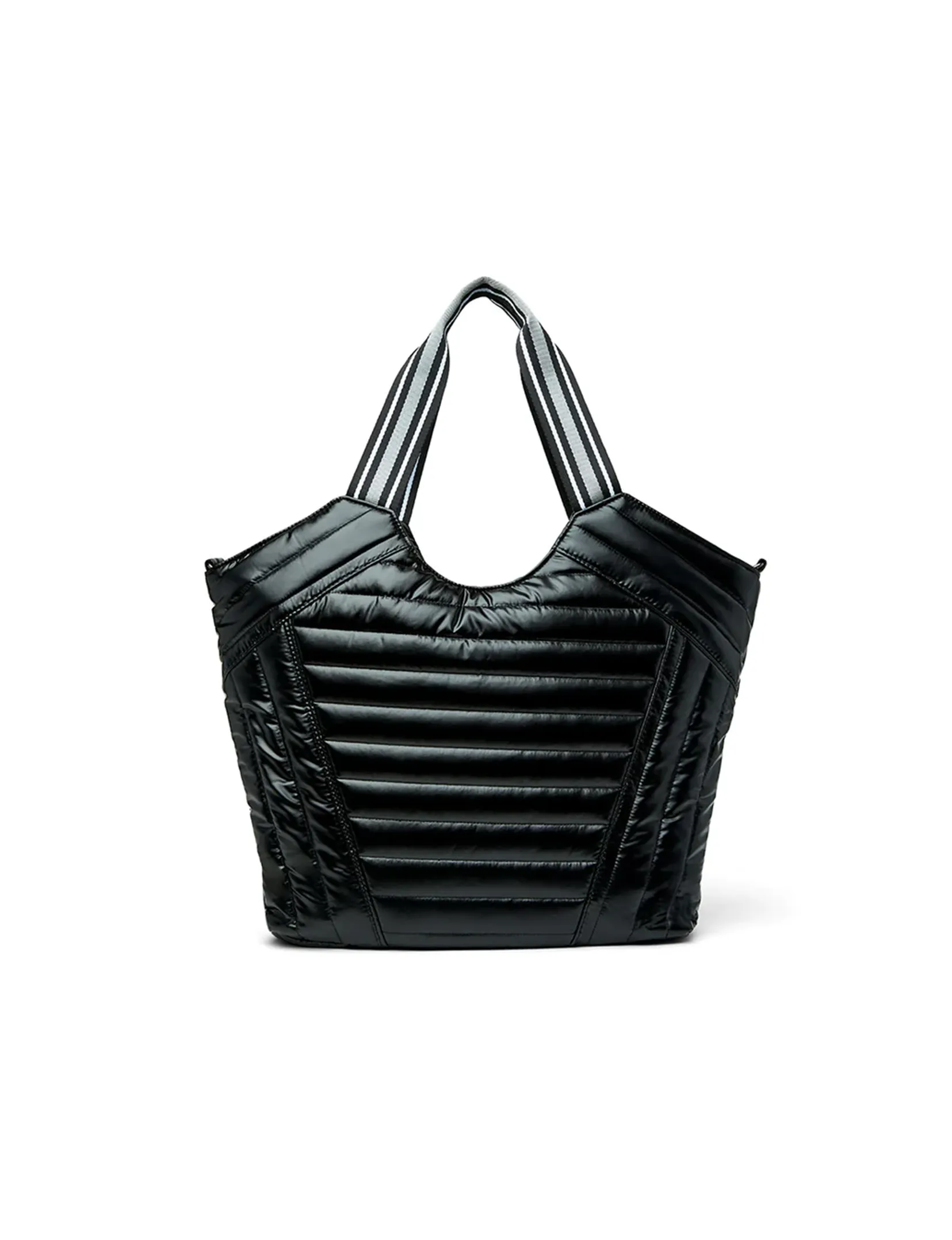 Puzzle Tote, Shiny Black