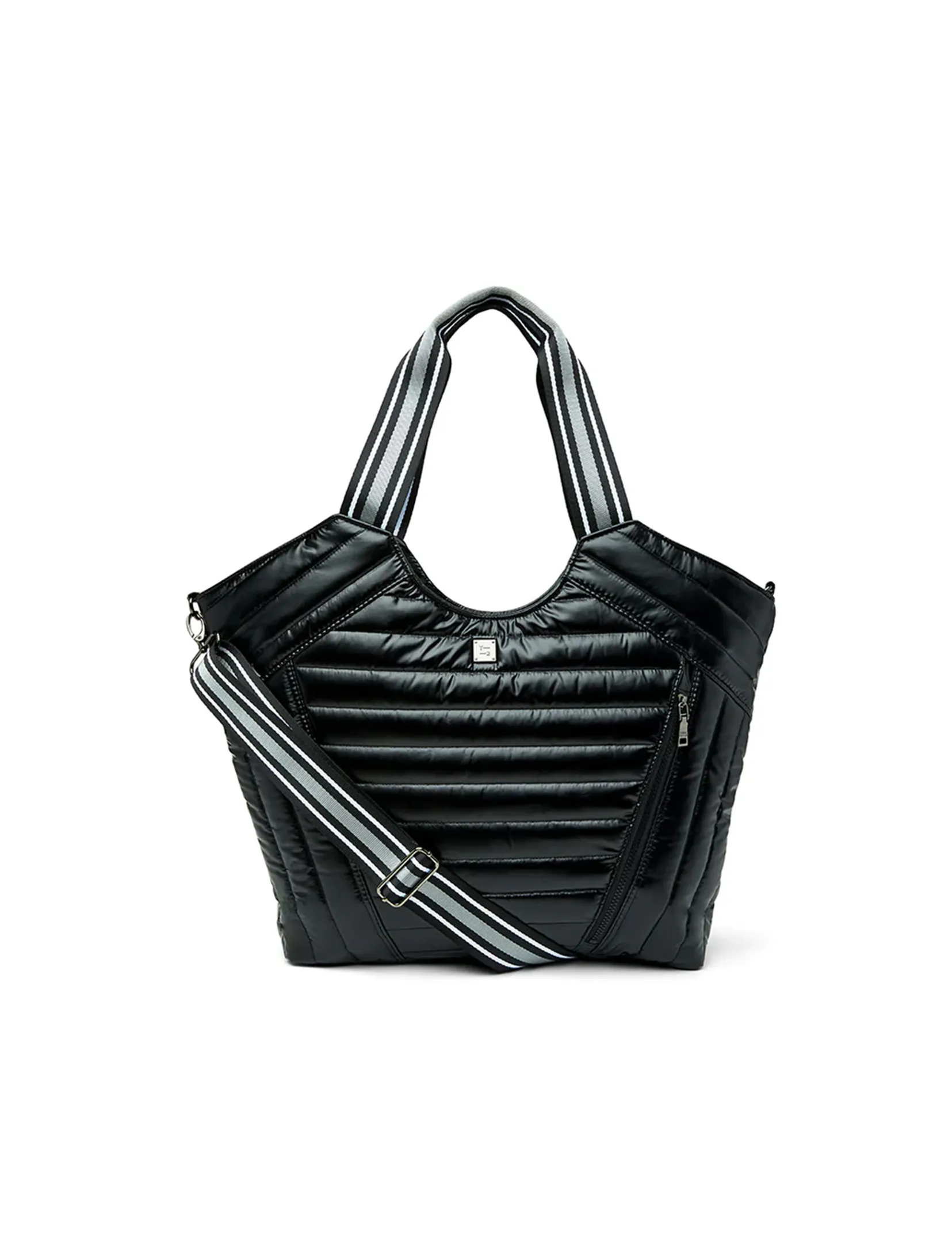 Puzzle Tote, Shiny Black