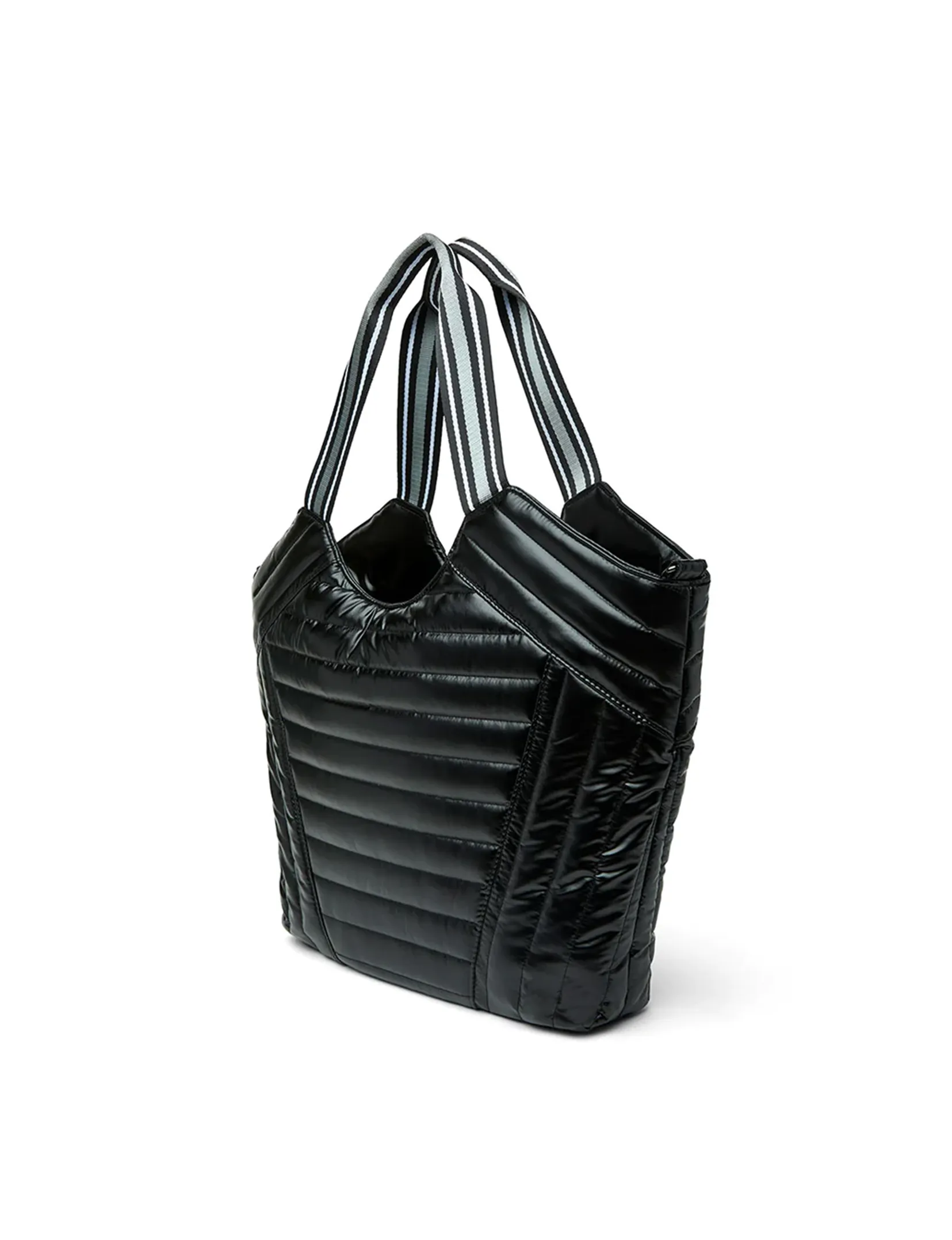 Puzzle Tote, Shiny Black