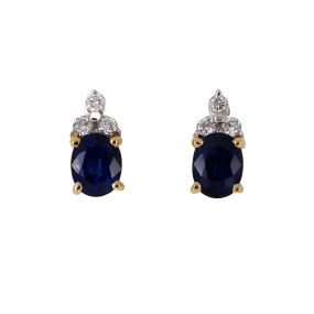 Sapphire & Diamond Trio Earrings