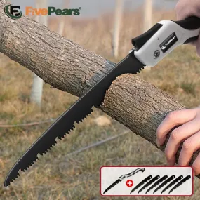 Scie de camping / bushcraft pliante lame en alliage sk5 FivePears - Fp bush