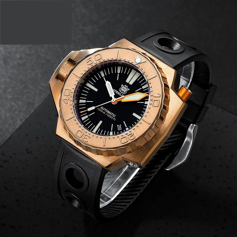 SD1969S Bronze Men's 1200M Waterproof Japan NH35 Automatic Bi Direction Bezel Diving Wristwatch