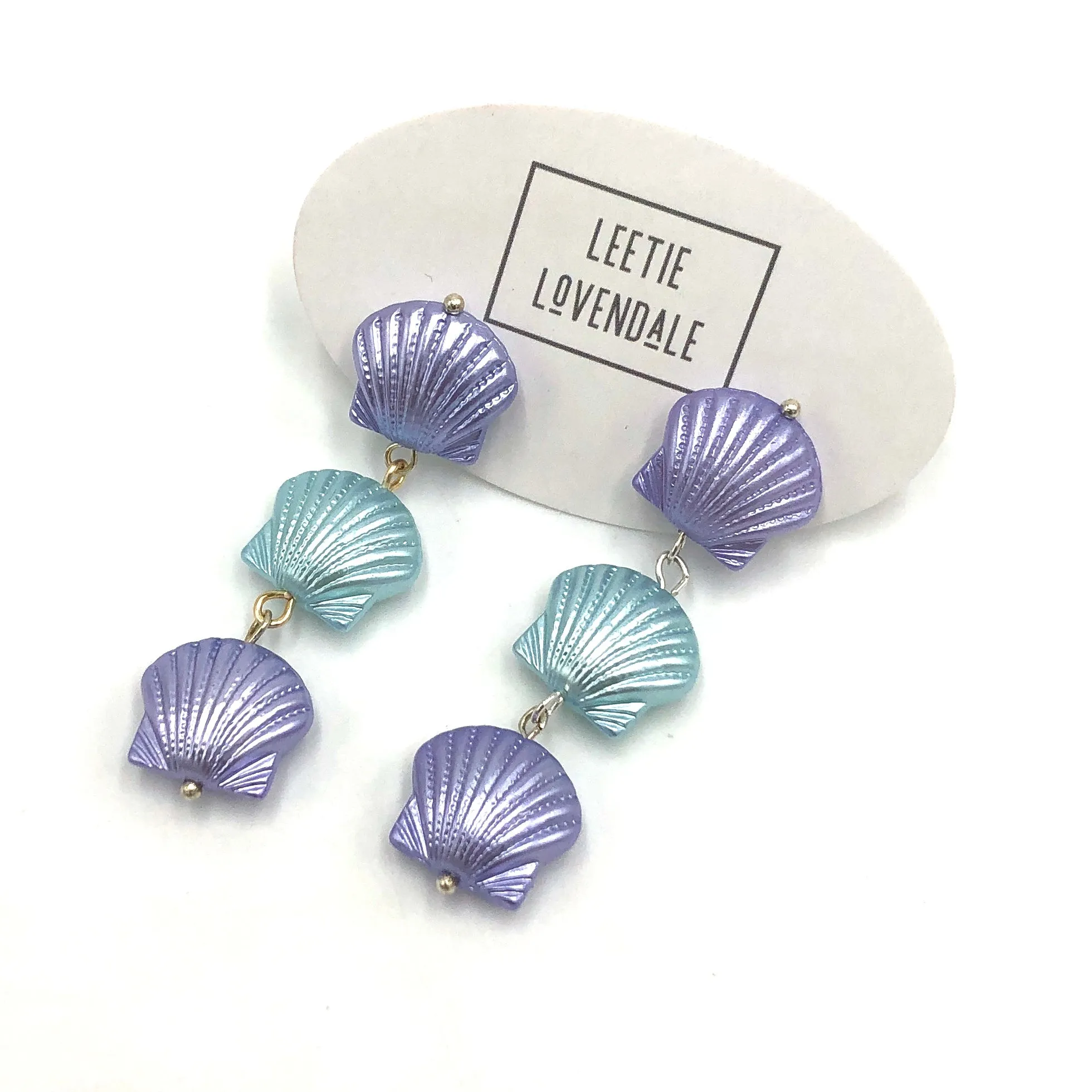 She Sells Seashells Retro Statement Earrings